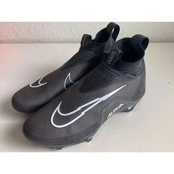 Nike Alpha Menace Elite 3 Pro Black White Football Cleats CT6648-010 Men’s Sz 14