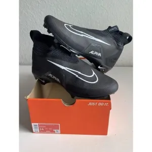 Nike Alpha Menace Elite 3 Pro Black White Football Cleats CT6648-010 Men’s Sz 14