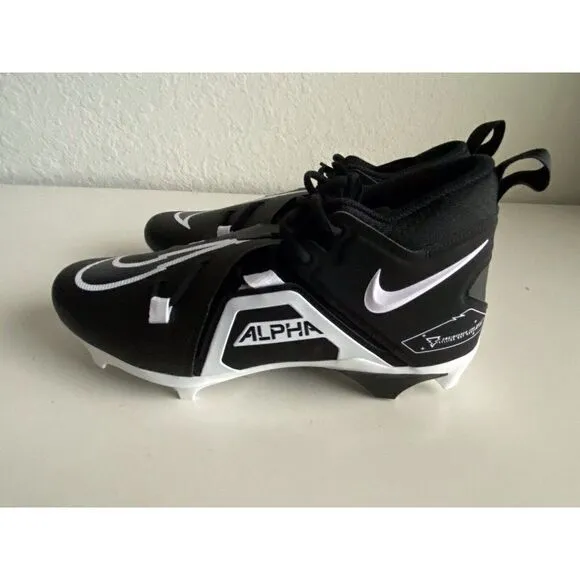 Nike Alpha Menace Pro 3 Mid Football Cleats Men's Black Size 12 CT6649-001