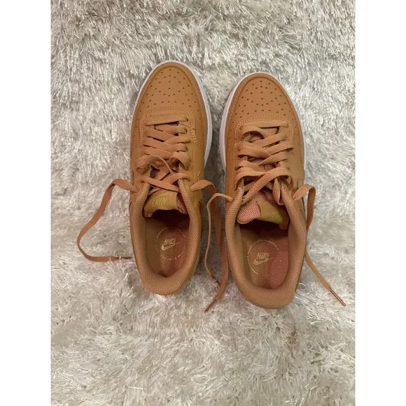 NIKE ALTA 2&quot; HI PLATFORM TRAINERS WOMEN SHOES BROWN SIZE 8 NEW cognac