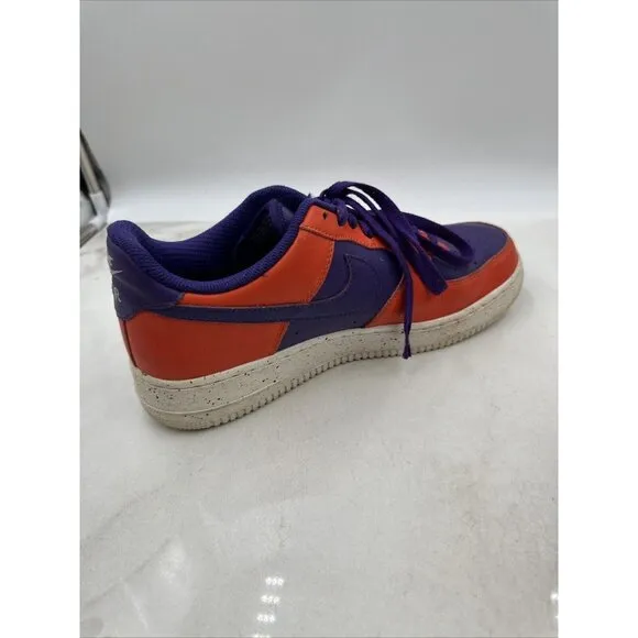 Nike &quot;By You&quot; Shoes Mens Sz 9.5 Air Force 1 LOW Custom Sneaker Purple Orange