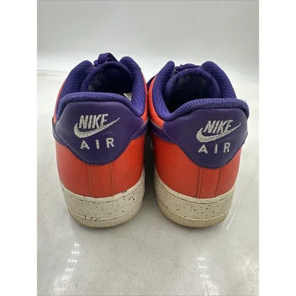 Nike &quot;By You&quot; Shoes Mens Sz 9.5 Air Force 1 LOW Custom Sneaker Purple Orange
