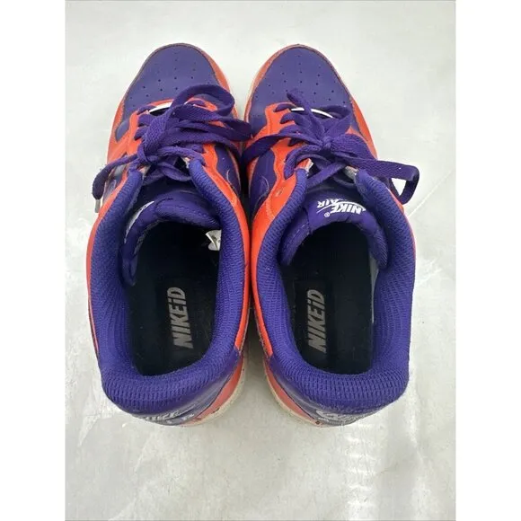 Nike &quot;By You&quot; Shoes Mens Sz 9.5 Air Force 1 LOW Custom Sneaker Purple Orange