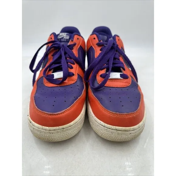 Nike &quot;By You&quot; Shoes Mens Sz 9.5 Air Force 1 LOW Custom Sneaker Purple Orange