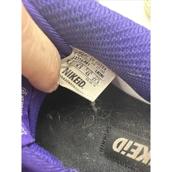 Nike &quot;By You&quot; Shoes Mens Sz 9.5 Air Force 1 LOW Custom Sneaker Purple Orange