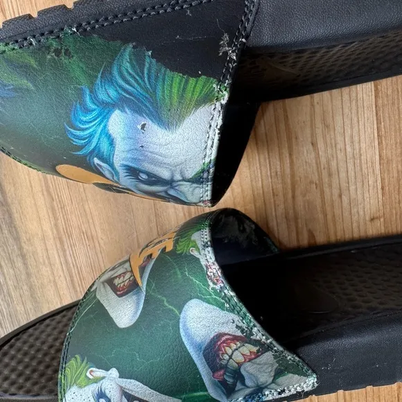 NIKE Benassi Slides Shoes Customized with Joker Sz 10