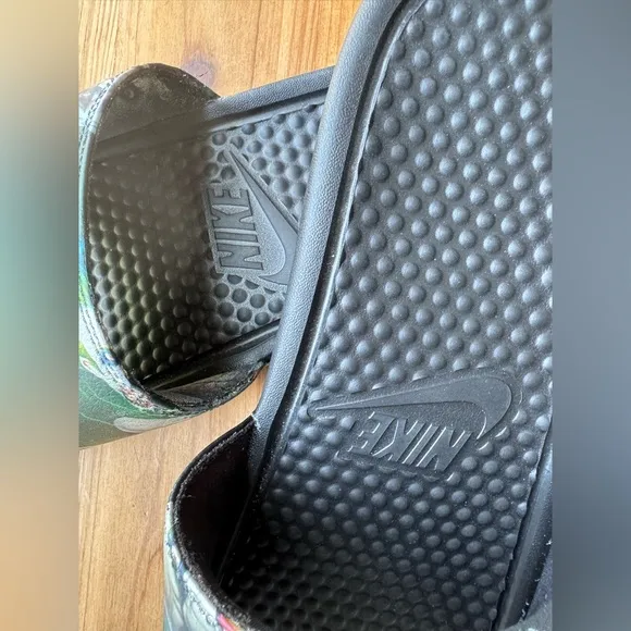 NIKE Benassi Slides Shoes Customized with Joker Sz 10