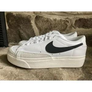 Nike Blazer Low Platform White Black Shoes DJ0292-101 Women Size 10 New