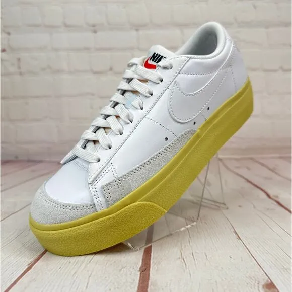 Nike Blazer Low Platform 'White Lemon Wash' Shoes Women’s Size 7 (DJ0292-109)