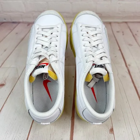 Nike Blazer Low Platform 'White Lemon Wash' Shoes Women’s Size 7 (DJ0292-109)