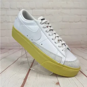 Nike Blazer Low Platform 'White Lemon Wash' Shoes Women’s Size 7 (DJ0292-109)