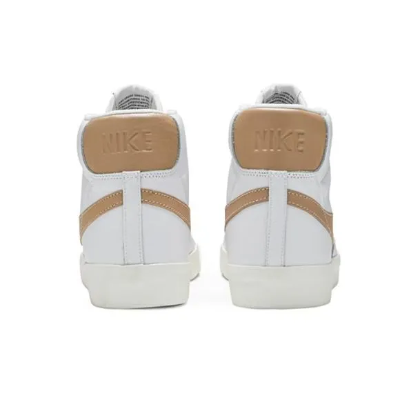 Nike Blazer Mid Premium Light Patina Sneakers Shoes White Tan Men's Size 10