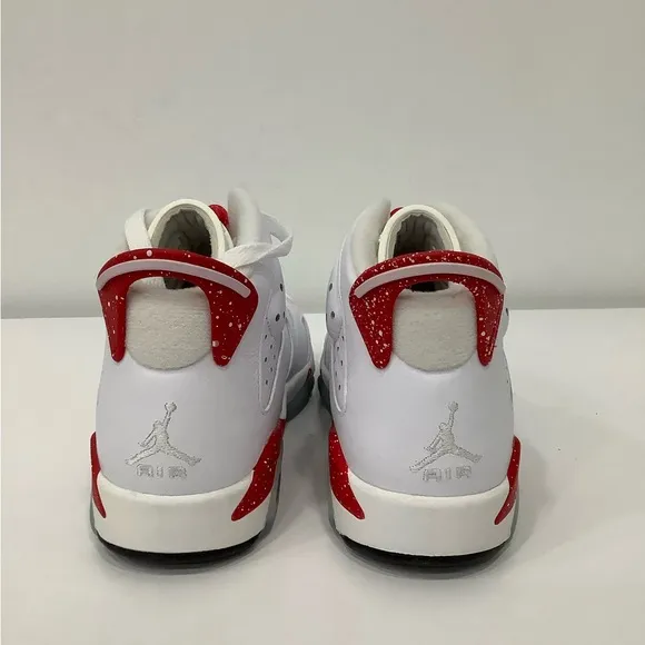 Nike Boys Air Jordan 6 Retro 384665-162 White Lace-Up Sneaker Shoes Size 4 Y