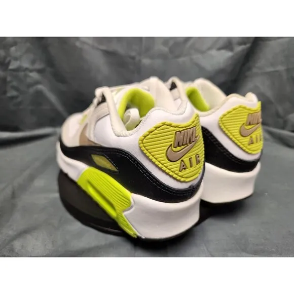 Nike Boys Air Max 90 (GS) Sneakers White Khaki Cyber Size 7 DISPLAY MODEL!