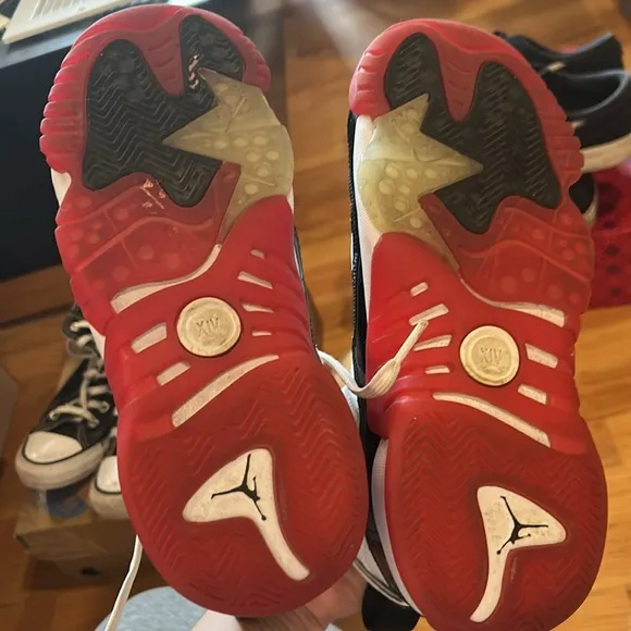 Nike Bred Jumpman Air Jordan Two Trey Sneakers - 7Y