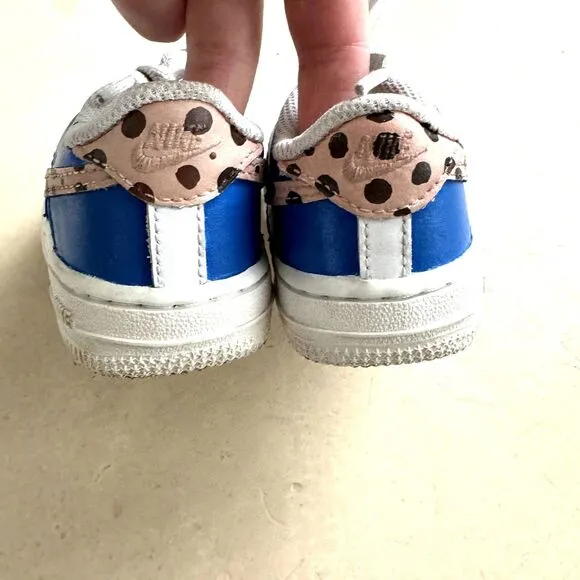 Nike Cookie Monster Shoes Custom Painted sz Toddler 7c Air Force 1 Sesame Street