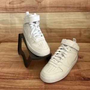 Nike Court‎ Borough Mid 2 Kids 6.5Y/ 8 Women Retro Shoes White CD7782 100 NEW