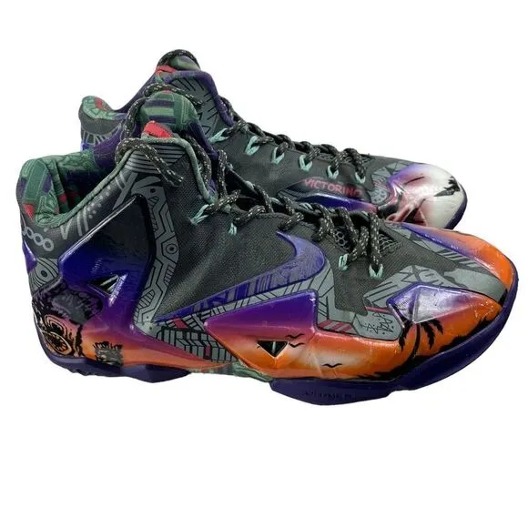 NIKE Custom LeBrons &quot;ALOHA&quot; Flywire Shane Victorino's Tennis Shoes Men’s Sz 8.5