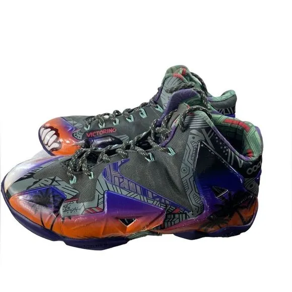 NIKE Custom LeBrons &quot;ALOHA&quot; Flywire Shane Victorino's Tennis Shoes Men’s Sz 8.5