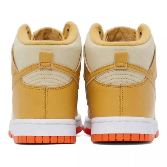 Nike Dunk Hi Retro PRM Shoes Wheat Team Gold White DV7215-700 Men's Sizes NEW 11