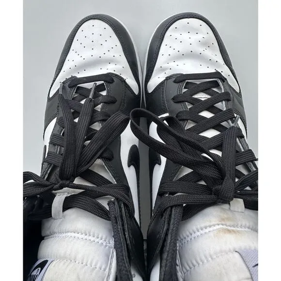 Nike Dunk High Retro Panda Black White Sneakers Shoes (DD1399-105) Mens Size 12