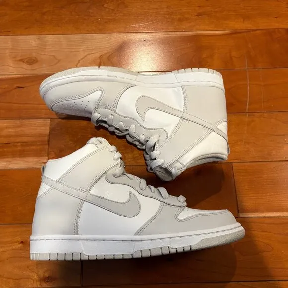 Nike Dunk High Vast Retro White Vast Grey Sneakers Shoes (PS) - Size 6.5Y/M