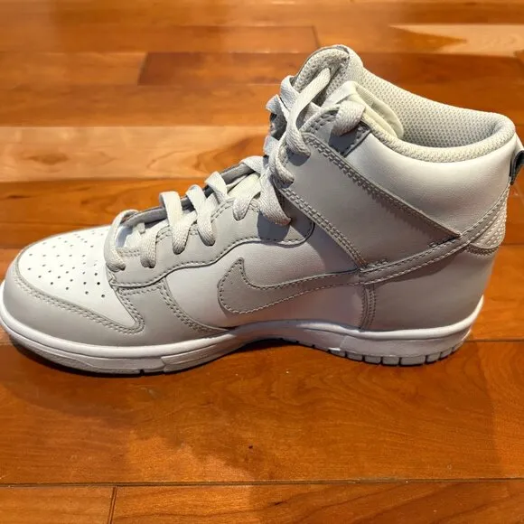 Nike Dunk High Vast Retro White Vast Grey Sneakers Shoes (PS) - Size 6.5Y/M