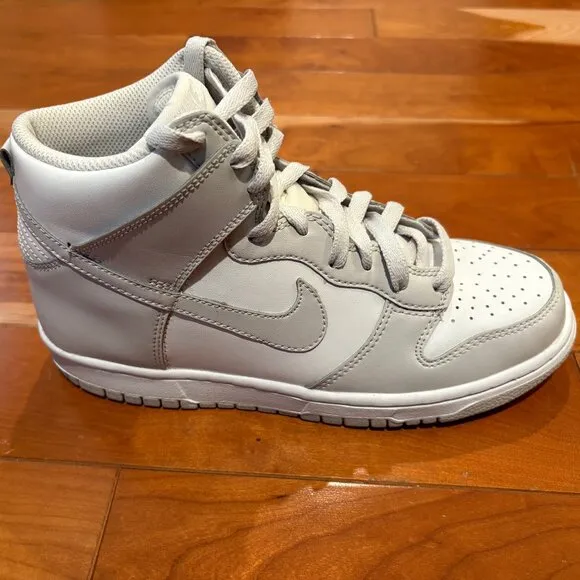Nike Dunk High Vast Retro White Vast Grey Sneakers Shoes (PS) - Size 6.5Y/M