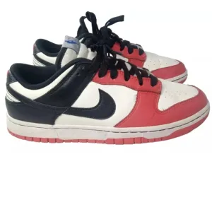Nike Dunk Low Retro Emblem NBA Limited Edition Sail Chile Red Black Men's size 8
