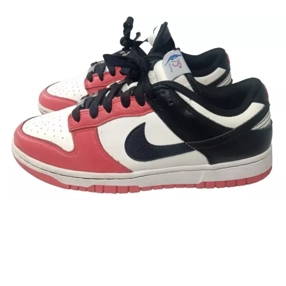 Nike Dunk Low Retro Emblem NBA Limited Edition Sail Chile Red Black Men's size 8