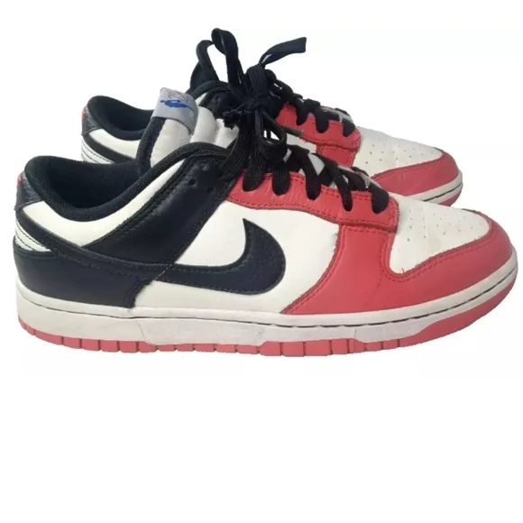 Nike Dunk Low Retro Emblem NBA Limited Edition Sail Chile Red Black Men's size 8
