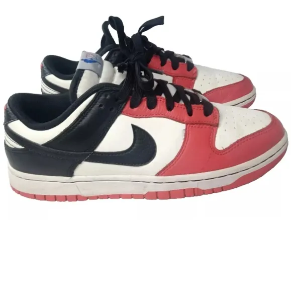 Nike Dunk Low Retro Emblem NBA Limited Edition Sail Chile Red Black Men's size 8