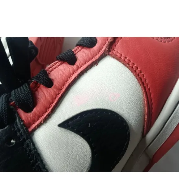 Nike Dunk Low Retro Emblem NBA Limited Edition Sail Chile Red Black Men's size 8