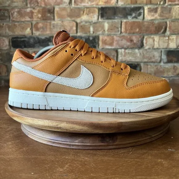 Nike Dunk Low Retro SE HJ9121-815 Monarch Flax-Dark Russet Shoes US Men Size 10