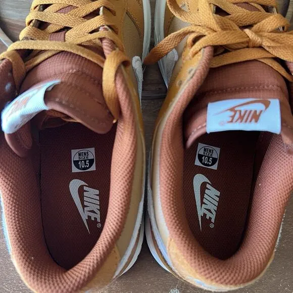 Nike Dunk Low Retro SE HJ9121-815 Monarch Flax-Dark Russet Shoes US Men Size 10
