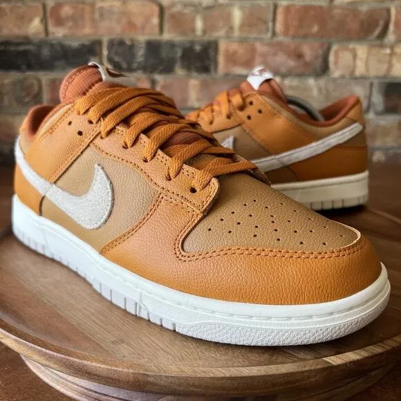 Nike Dunk Low Retro SE HJ9121-815 Monarch Flax-Dark Russet Shoes US Men Size 10