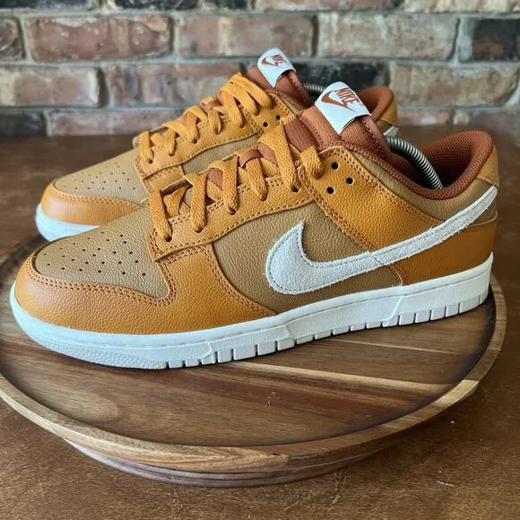 Nike Dunk Low Retro SE HJ9121-815 Monarch Flax-Dark Russet Shoes US Men Size 10