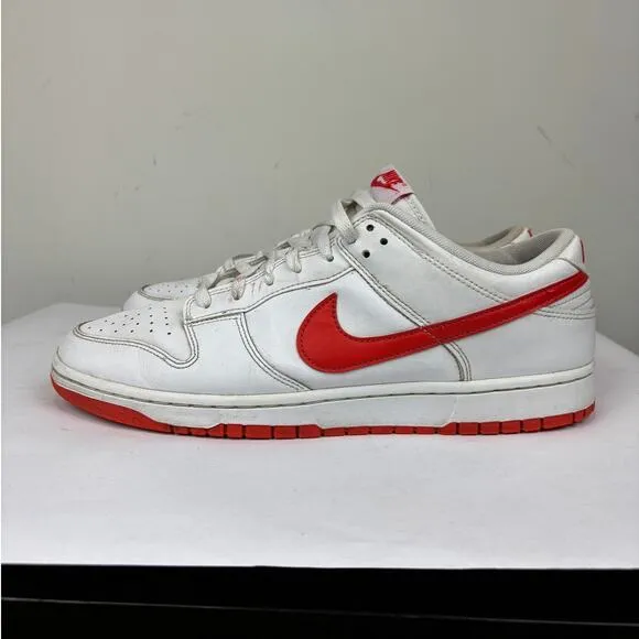 Nike Dunk Low Retro White Picante Red Sneakers Shoes Men's 12