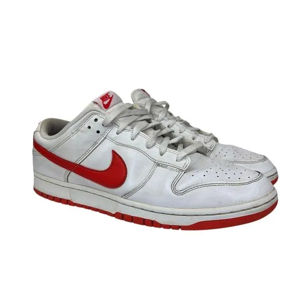 Nike Dunk Low Retro White Picante Red Sneakers Shoes Men's 12