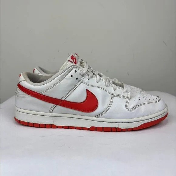 Nike Dunk Low Retro White Picante Red Sneakers Shoes Men's 12