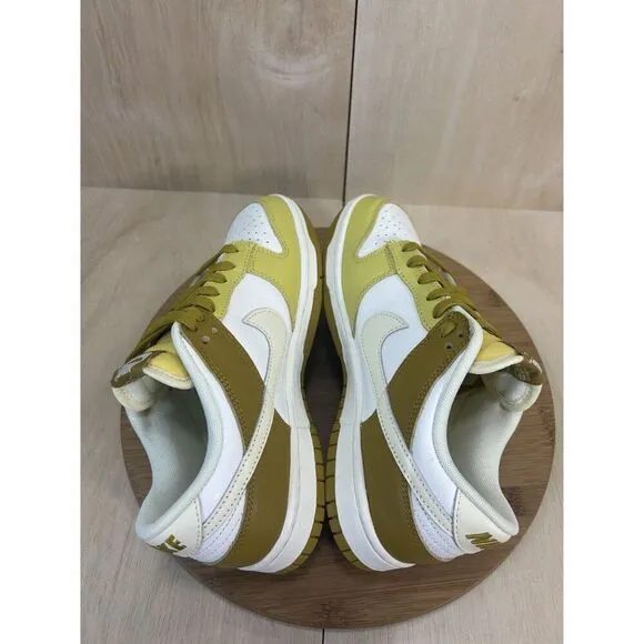 Nike Dunk Low Retro Bronzine Coconut Milk Gold White Athletic Shoes Mens Size 8