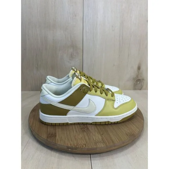 Nike Dunk Low Retro Bronzine Coconut Milk Gold White Athletic Shoes Mens Size 8