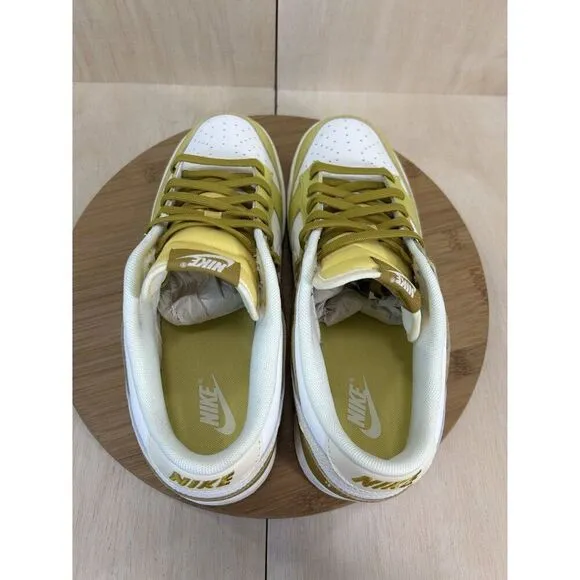Nike Dunk Low Retro Bronzine Coconut Milk Gold White Athletic Shoes Mens Size 8