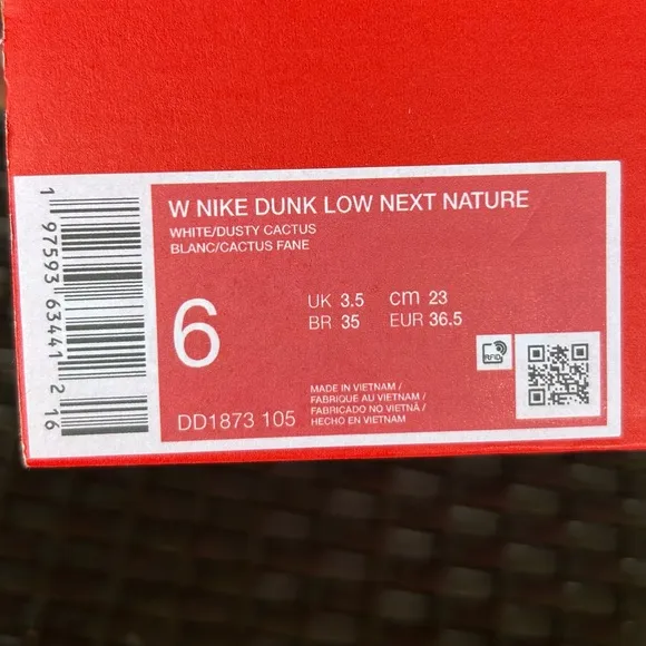 NIKE DUNK NEXT NATURE LOW DUSTY CACTUS Size 6 W
