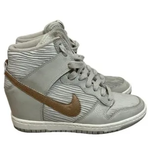 Nike Dunk Sky Hi Light Bone Metallic Red Bronze Retro Sneakers, Women's Size 6