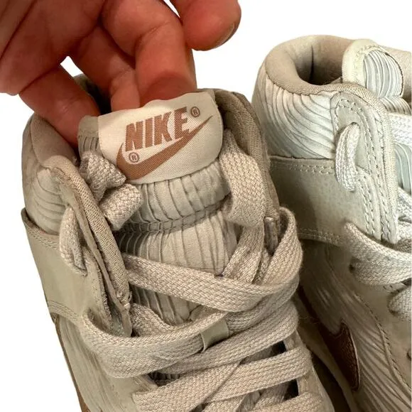 Nike Dunk Sky Hi Light Bone Metallic Red Bronze Retro Sneakers, Women's Size 6