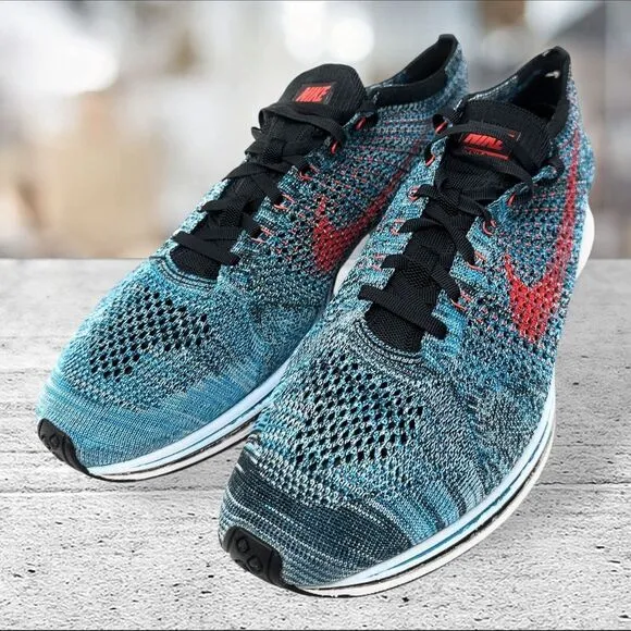 Nike Flyknit Racer Shoes Running Athletic Lace‎ Up 526628-404 Men's Size 13