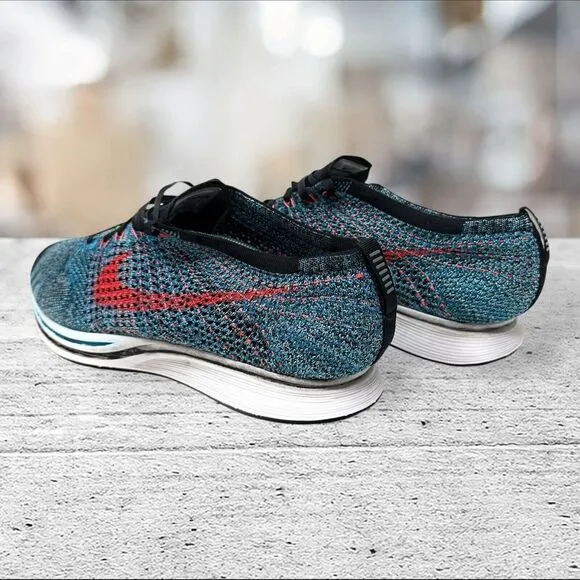 Nike Flyknit Racer Shoes Running Athletic Lace‎ Up 526628-404 Men's Size 13