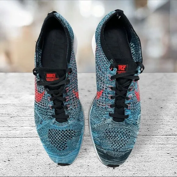 Nike Flyknit Racer Shoes Running Athletic Lace‎ Up 526628-404 Men's Size 13