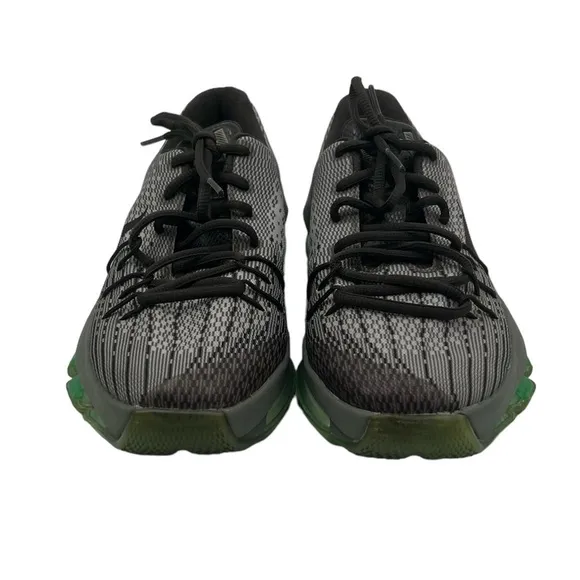 Nike Gray Green Grade School KD8 Basketball Shoes Size 4.5 Youth Boy's